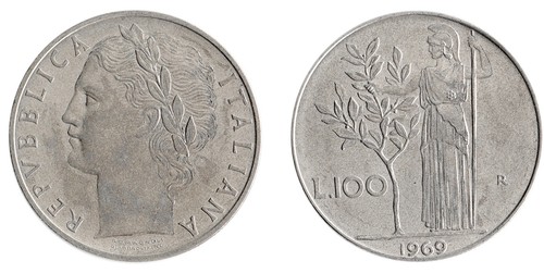 Italy 100 lire 1955 - 1955-1989,, km