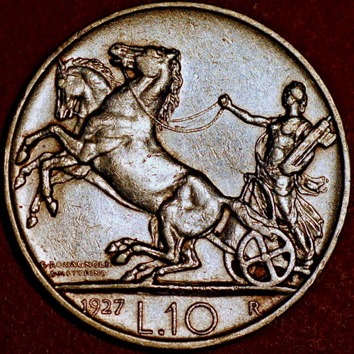 Italy lire 1927 vittorio - italy,