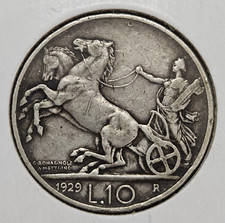 1929 Kingdom of Italy 10 Lire
