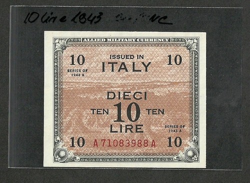 Italy lire 1943a unc - lire,