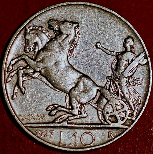 Italy lire 1927 - 10, vittorio