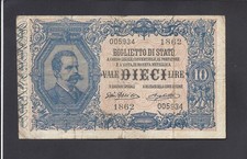ITALY  -  10  LIRE  1915  @