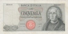 ITALY ITALIA 5000 LIRE 1964
