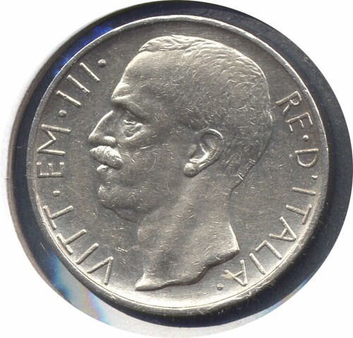 1927 italy silver - 10, lire