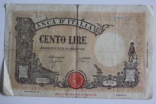 Billet 100 lire - billet, italia