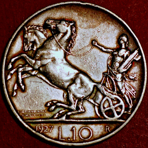 Italy lire 1927 vittorio - italy,