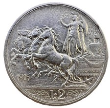 Italy 2 Lire 1915 Vittorio