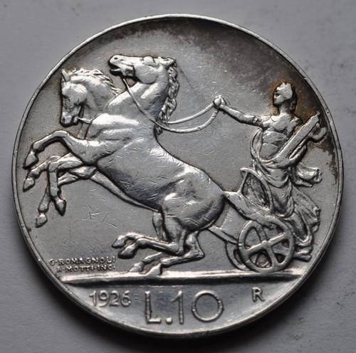 Lire 1926 argento re - 10,