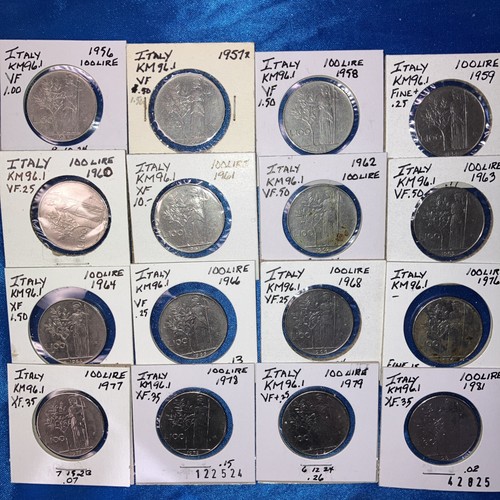 Italy 100 lire different - italy,
